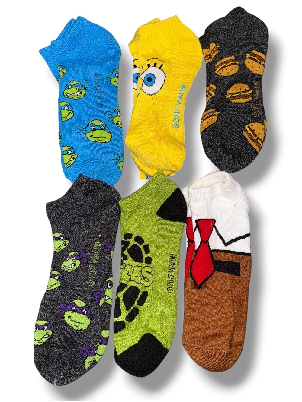 Cartoon character ankle socks bundle